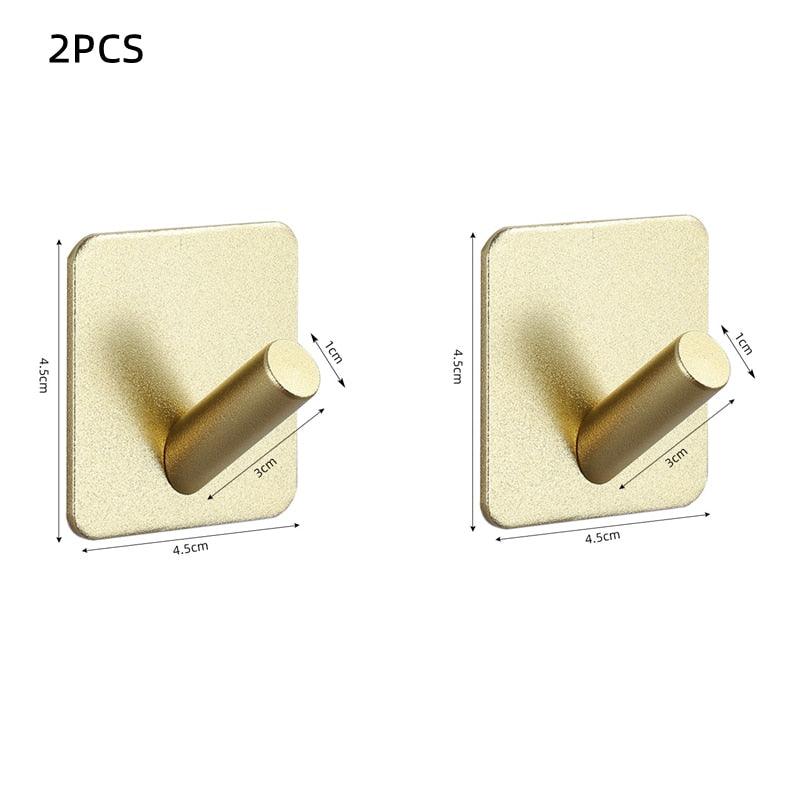 Adhesive Wall Hooks Mounted Door Key Cloth Coat Bathroom Robe Hanger Kitchen Hardware Rack Shelf Bag Hook Organizer For Hanging  Bathroom Toilet Sticky Hook Stevvex