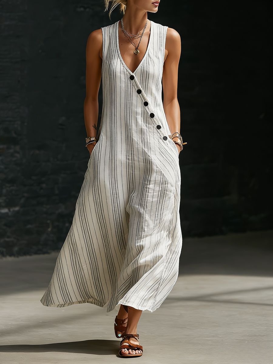Women’s V-Neck Cross-Over Shirt and Wide-Leg Pants Set FitiqueFit