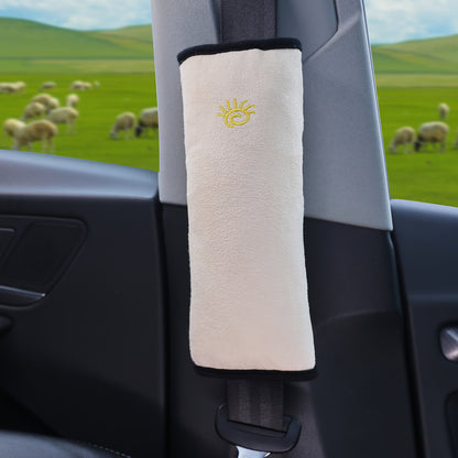 1pc Car Automotive Seat Belt Cover Shoulder Cover Seat Belt Holder Cute Lengthened And Thickened Plush Safety Belt Shoulder Cover, Car Safety Shoulder Guard, Seat Belt Adjustment Retainer, Anti-Strangle Neck Seat Belt NovaCart