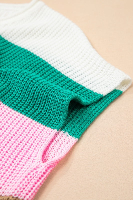 Plus Size Stripe Colorblock V-Neck Sweater Shop Style & More | Fresh Looks, Everyday Deals & Free Shipping