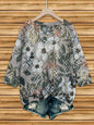 Women's Batwing-Sleeve Sweater – Hollowed-Out 3D Knitted Print Relaxed Fit FitiqueFit