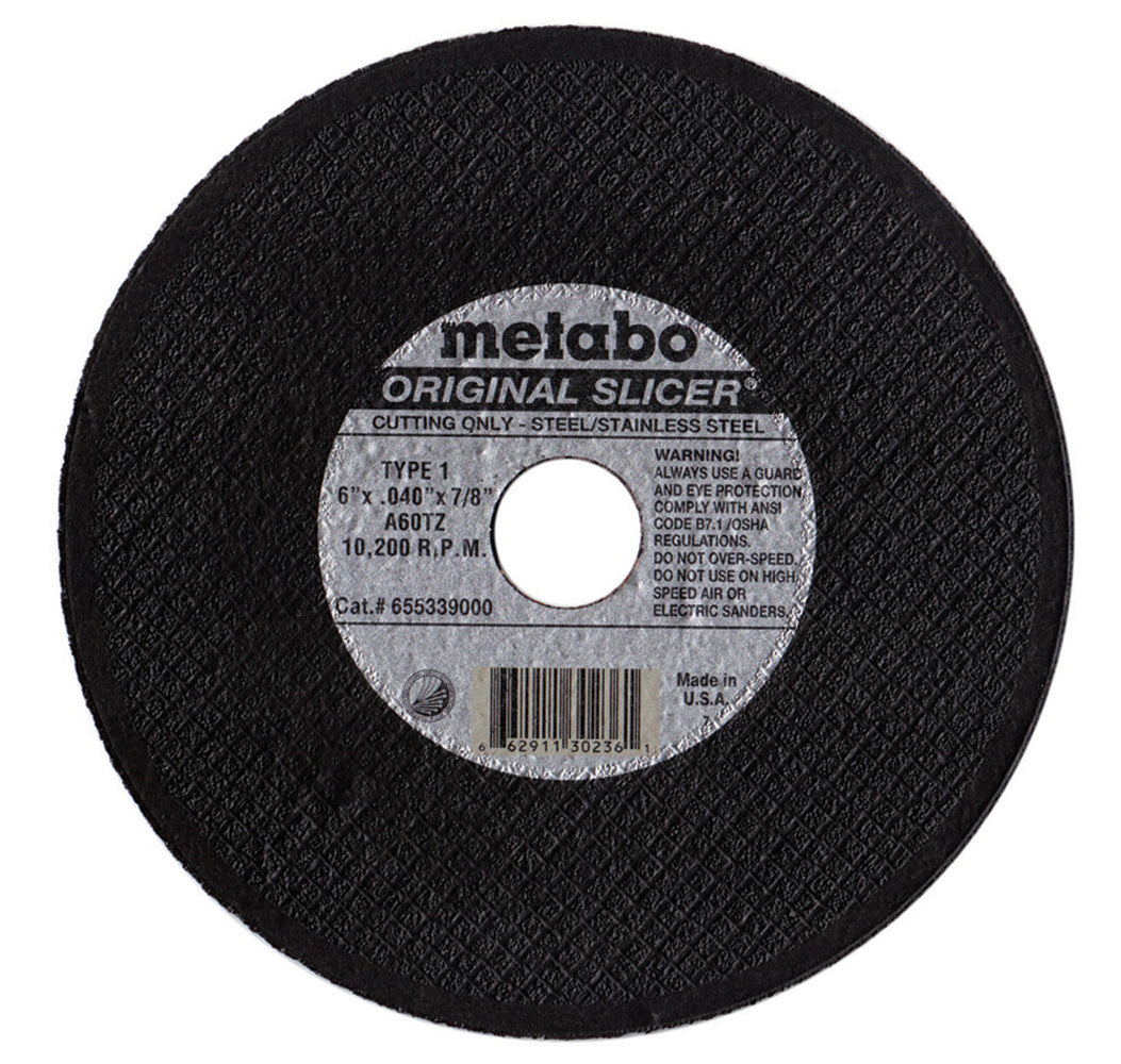 Metabo 655339000 6" x .040 Orignal Slicer Wheel VM Hardware