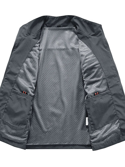 Men's Plus Size Multi-Pocket Zip Up Vest New Era Fashion LLc
