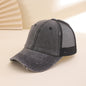 Distressed Washed Mesh Baseball Cap – Frayed Unisex Hat for Outdoor & Daily Wear FitiqueFit