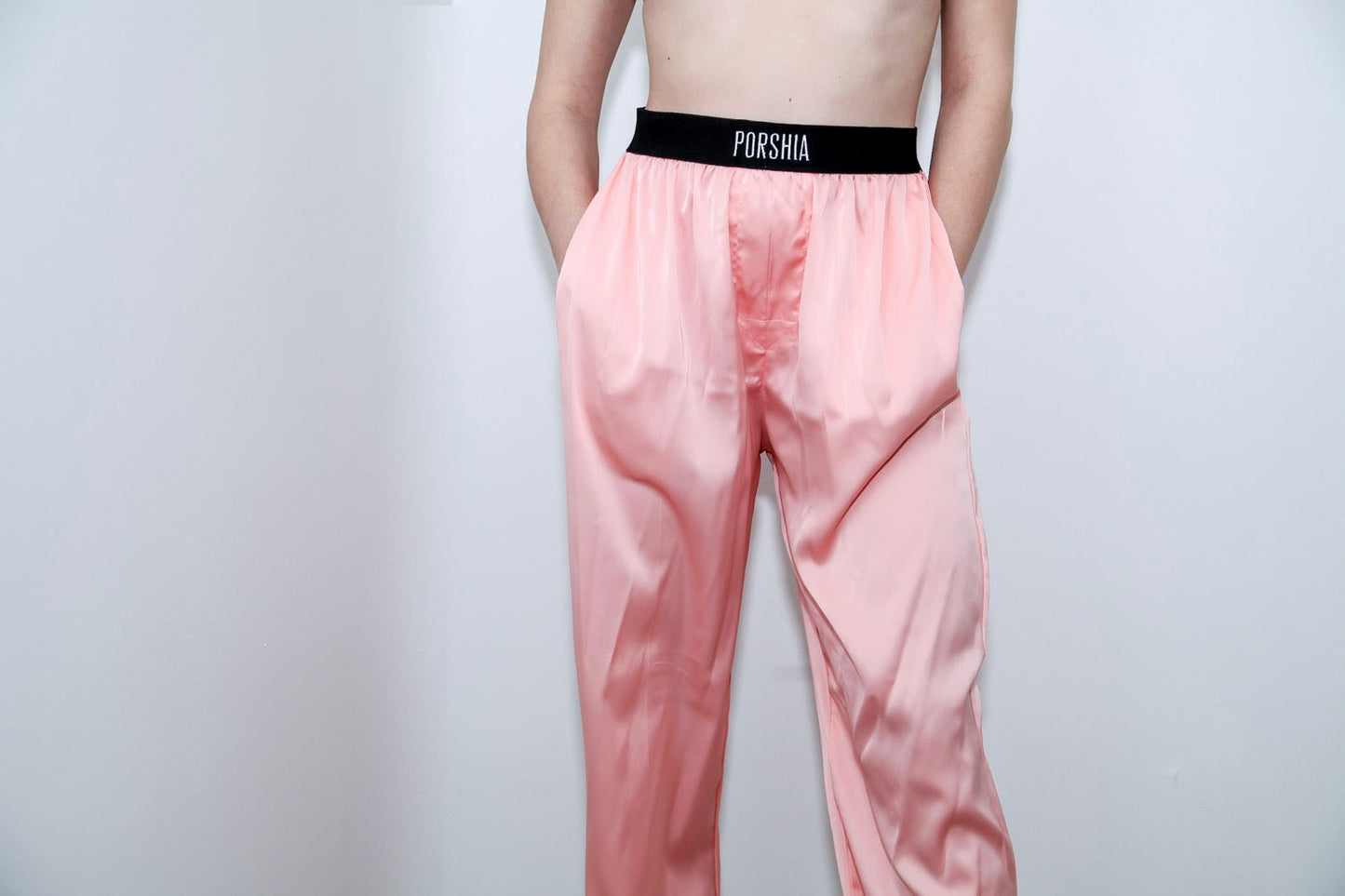 Luxe Light Pink Loungewear Pants Porshia By Porshia Banks
