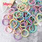 50pcs/Set Women   Basic Hair Bands 1.57inch Simple Solid Colors Elastic Headband Hair Ropes Ties Hair Accessories Ponytail Holder NovaCart