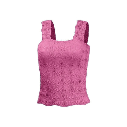 Women's Pleated Figure-flattering Square-neck Camisole FitiqueFit