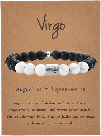 Zodiac Bracelet for Men Constellation Horoscope Bracelet for Women Gifts Zodiac Sign Beaded Bracelet