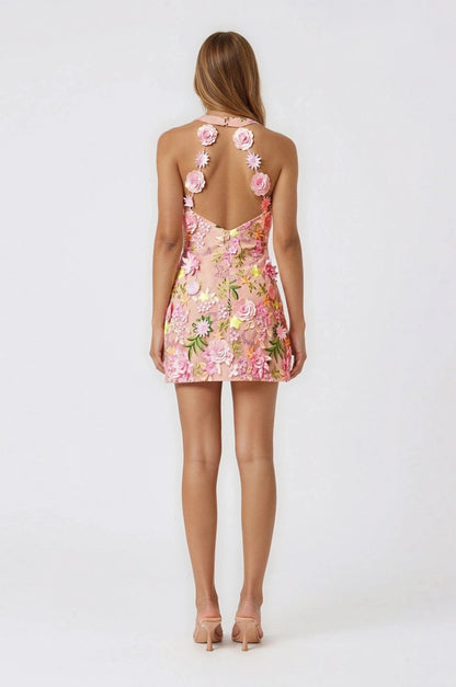 Aella Party Mini Dress - Pink XO, Tina