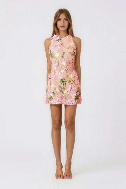 Aella Party Mini Dress - Pink XO, Tina