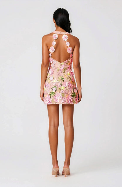 Aella Party Mini Dress - Pink XO, Tina