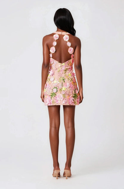 Aella Party Mini Dress - Pink XO, Tina