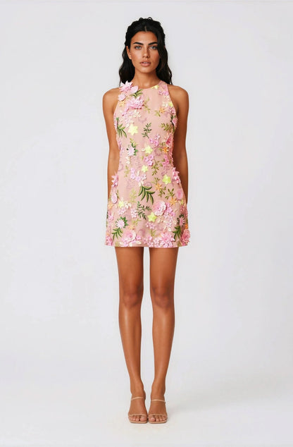 Aella Party Mini Dress - Pink XO, Tina
