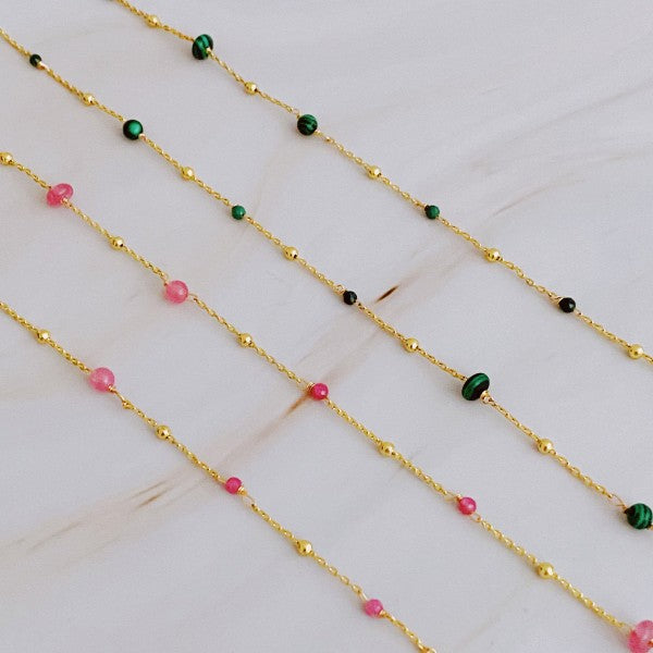 Dainty Precious Stone Bead Necklace Shop Style & More | Fresh Looks, Everyday Deals & Free Shipping