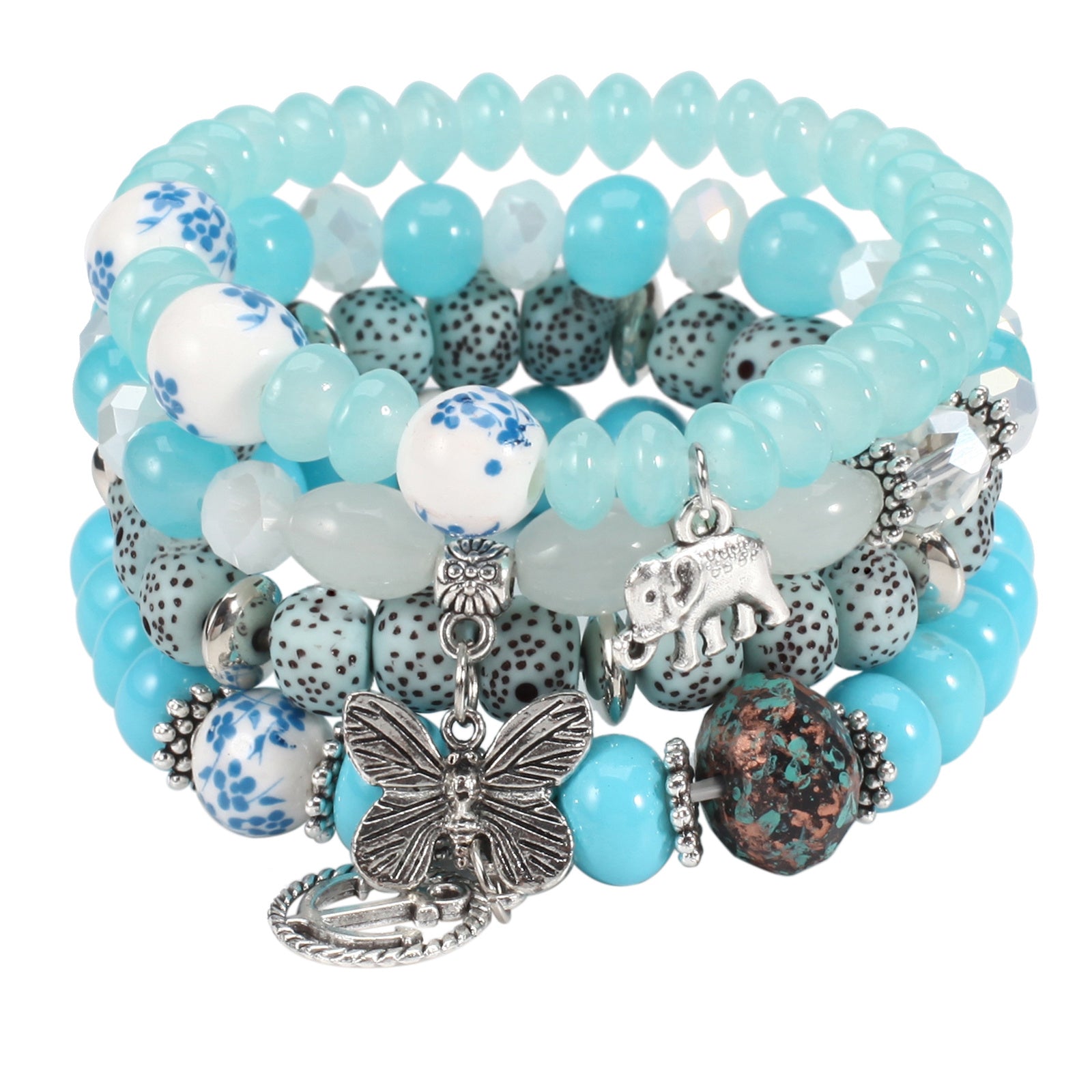 [Women's Bohemian Bracelet Set] Bohemian Bracelets Set for Women - Stackable Stretch Multilayer Beads Bracelet NovaCart