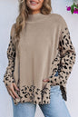 Leopard Mock Neck Side Slit Sweater Shop Style & More | Fresh Looks, Everyday Deals & Free Shipping