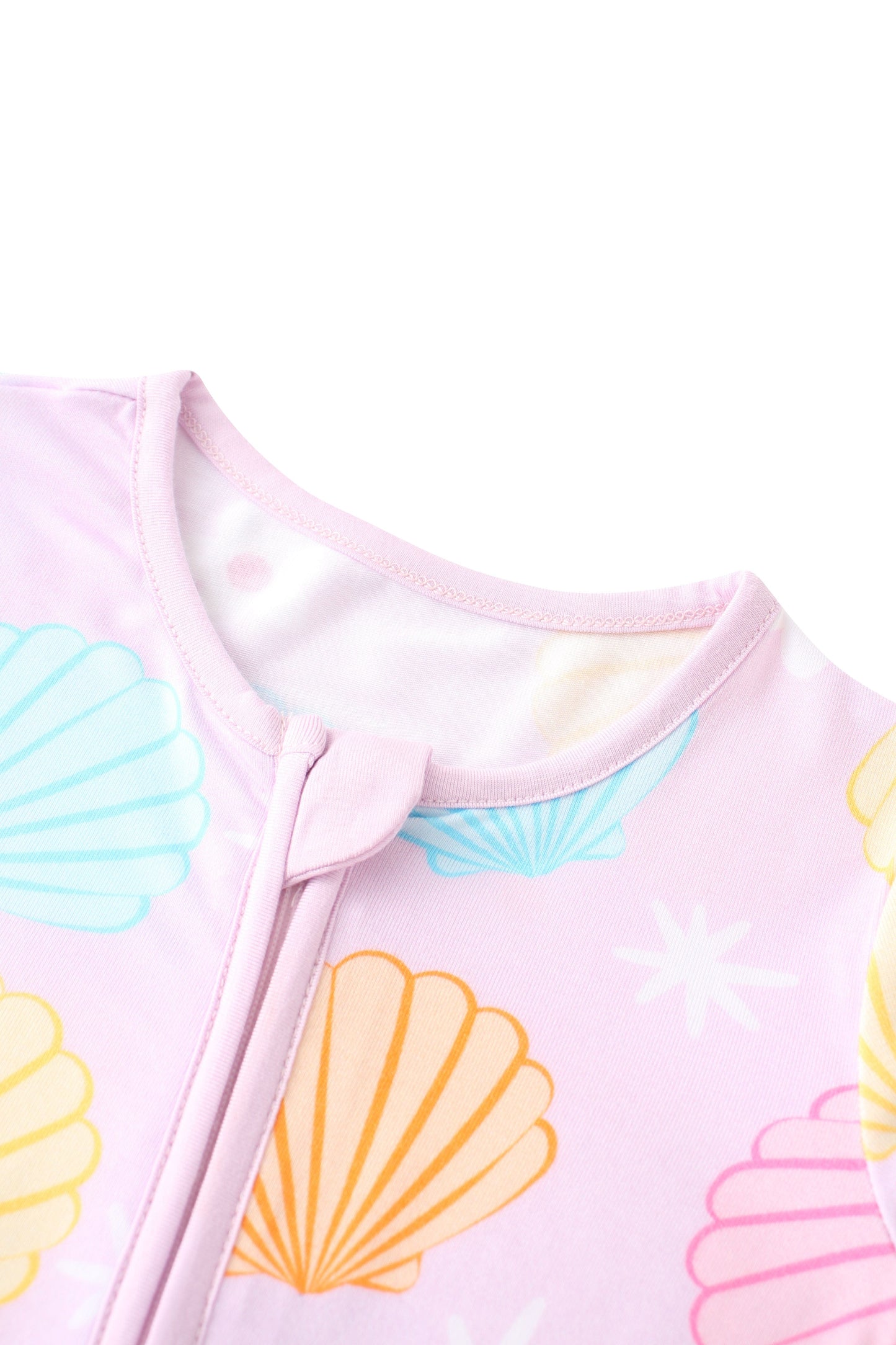Posh TOT Pastel Seashell Bamboo Baby Convertible Zippy Romper  CINCO DE MAYO PROMO - FINAL SALE Charlies Project Kids