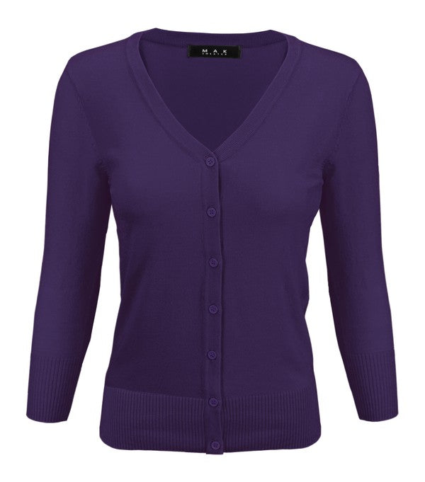 V-Neck Button Down Knit Cardigan Sweater Shop Style & More | Fresh Looks, Everyday Deals & Free Shipping