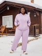 Plus Size Women's Pajamas Imitation Cotton Hooded Sweater Set Grayceful LLC