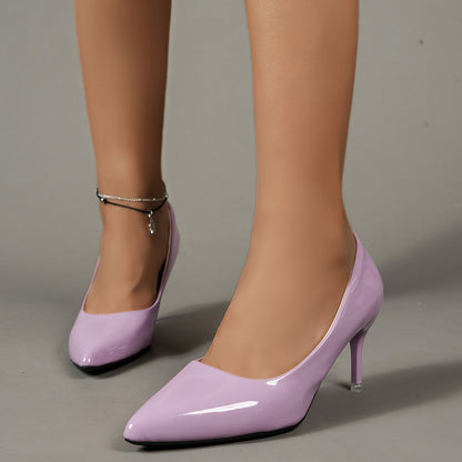 Women's Solid Color Stiletto Heels, Elegant Pointed Toe Work Pumps, Lightweight Dress Pumps NovaCart