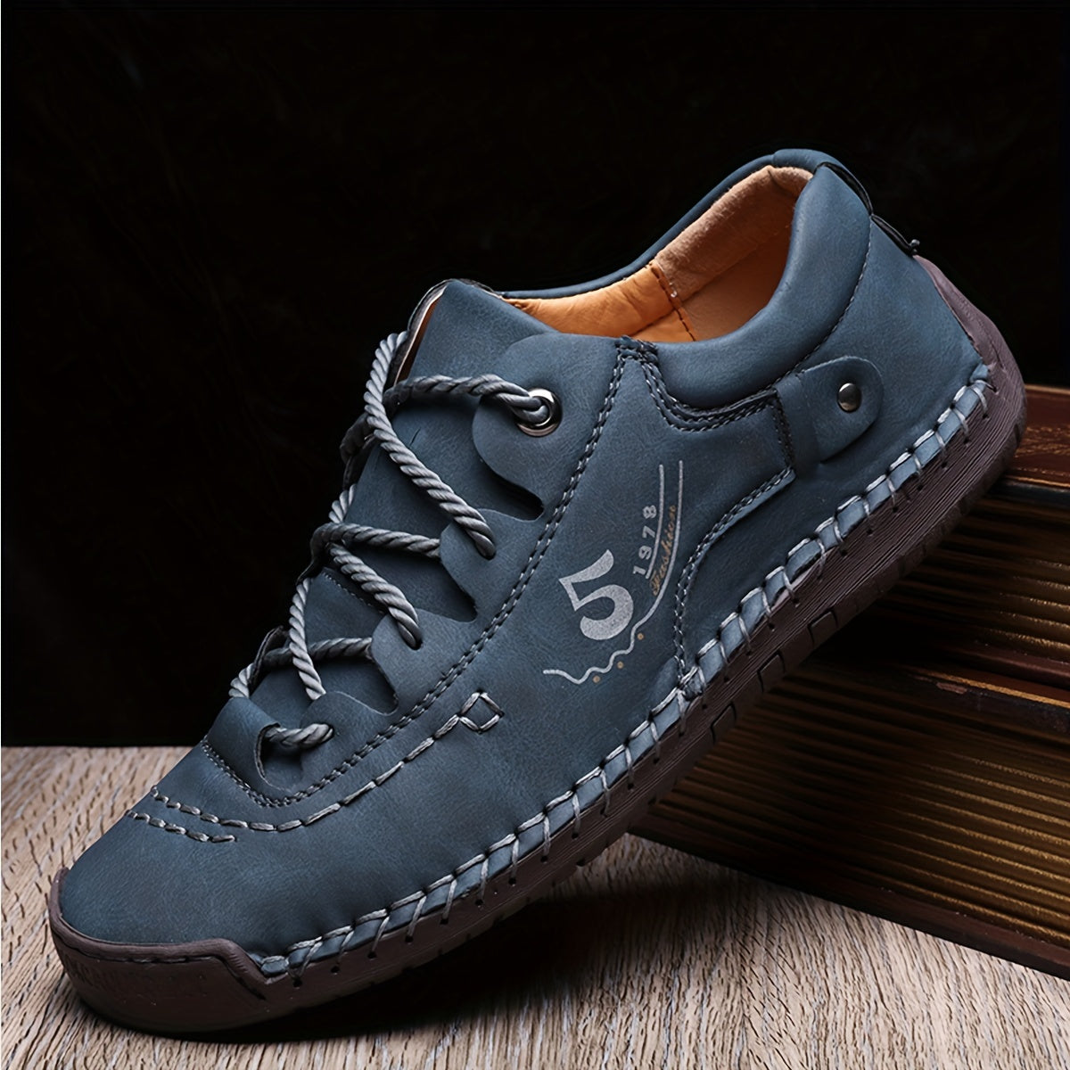 Men's Handmade Stitching Casual Shoes Flats Outdoor Walking Sneakers NovaCart