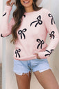 Bow Knit Crewneck Sweater Shop Style & More | Fresh Looks, Everyday Deals & Free Shipping