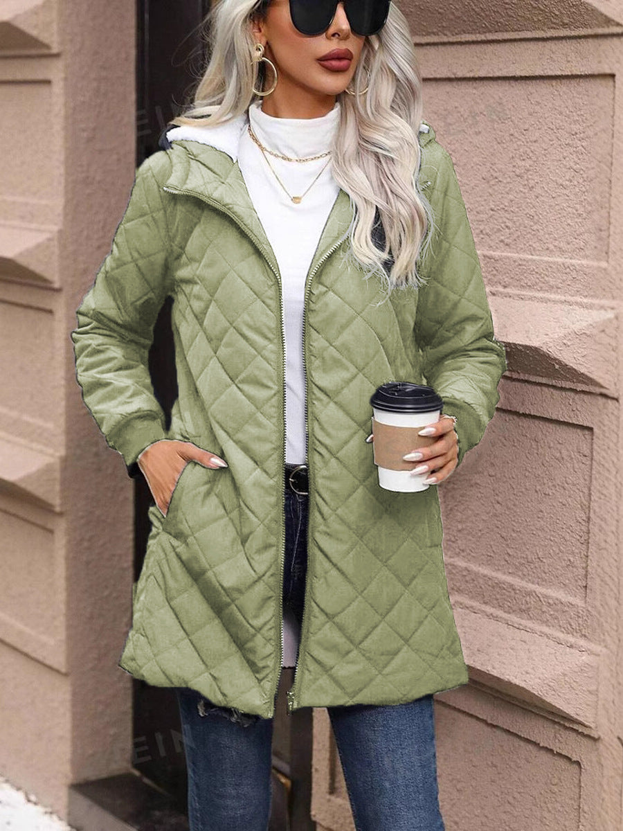 Women’s Cotton Jacket – Solid Color Lightweight Casual Outerwear FitiqueFit