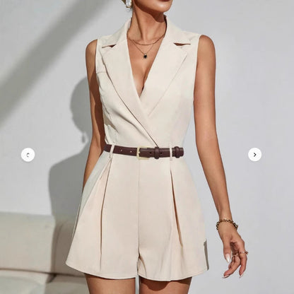 Women’s Elegant Pleated Wide Leg Jumpsuit FitiqueFit