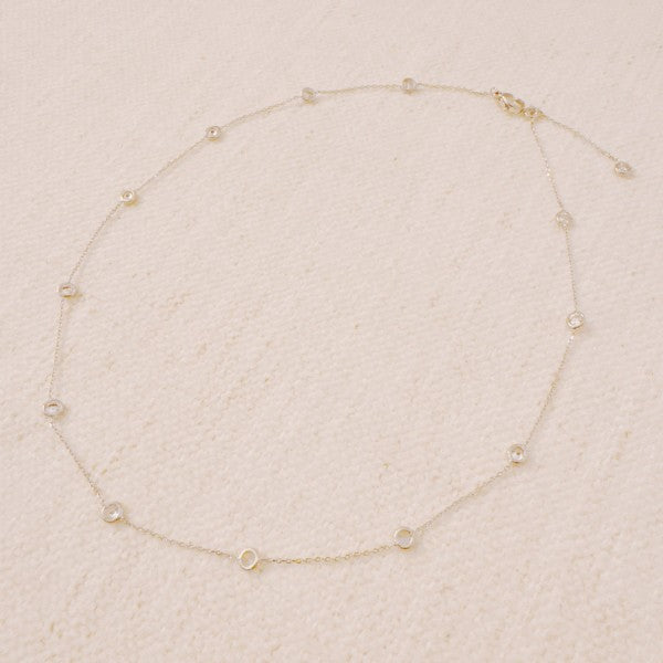 A Dozen Of Bezel Sparkle Station Necklace Shop Style & More | Fresh Looks, Everyday Deals & Free Shipping