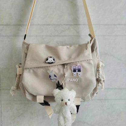 1pc Nylon Handbag Shoulder Bag Large Capacity Messenger Bag, Men's Messenger Bag Student School Bag NovaCart