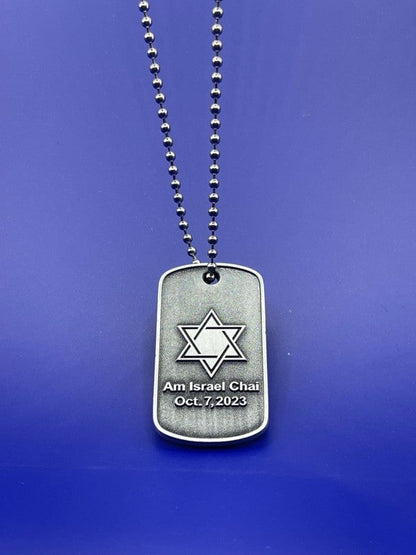 Star of David Military Necklace - Am Israel Chai / Shop Style & More | Fresh Looks, Everyday Deals & Free Shipping