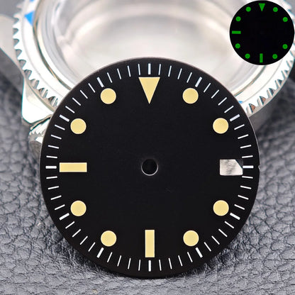 39.5MM Men'S Vintage Case Sapphire Glass FIT NH35 NH36 Movement for Retro Watch Case Watch Strap Watch Accessories