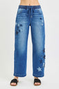 RISEN Elastic Band Slouchy Cropped Barrel with Star Patch New Era Fashion LLc