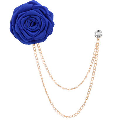 Men's Wedding Ceremony Groom Handmade Rose Chain Brooch NovaCart