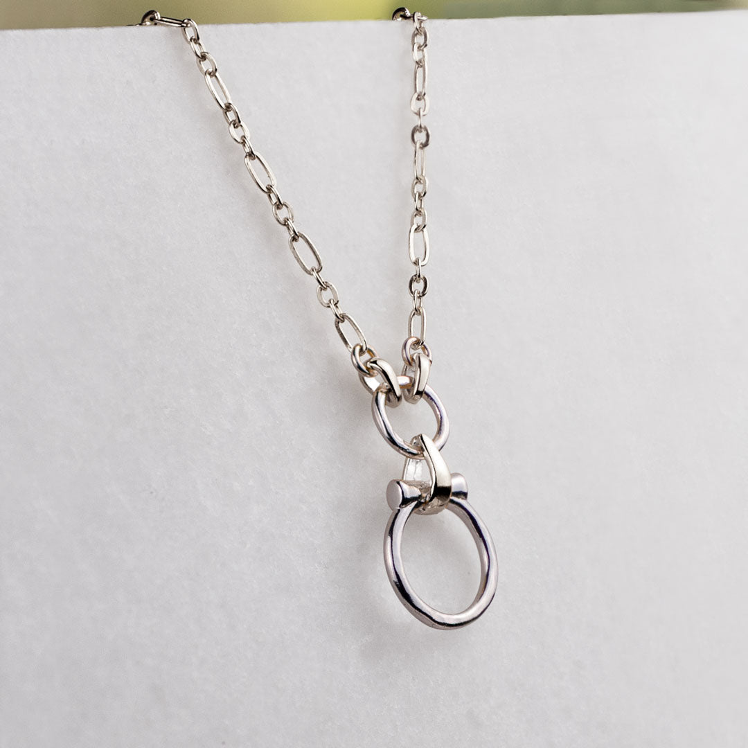 Aikon - Equestrian Horse Bit Necklace in Silver Urban-Equestrian