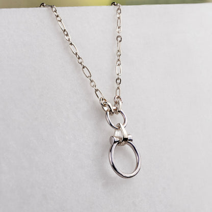 Aikon - Equestrian Horse Bit Necklace in Silver Urban-Equestrian