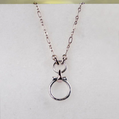 Aikon - Equestrian Horse Bit Necklace in Silver Urban-Equestrian
