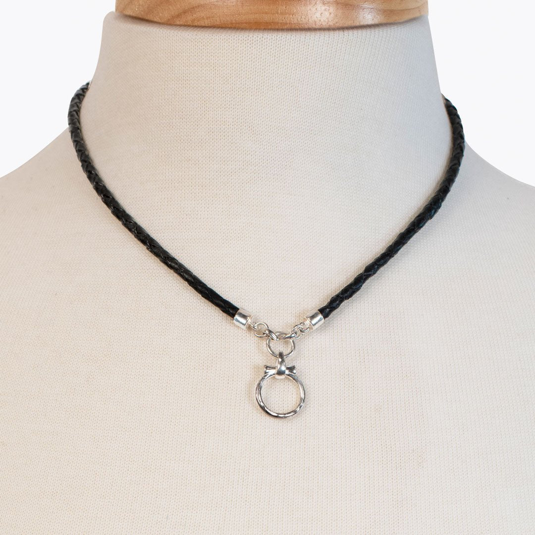 Aikon - Leather & Silver Equestrian Horse Bit Necklace Urban-Equestrian