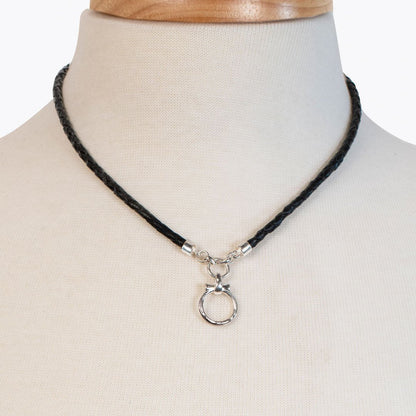 Aikon - Leather & Silver Equestrian Horse Bit Necklace Urban-Equestrian