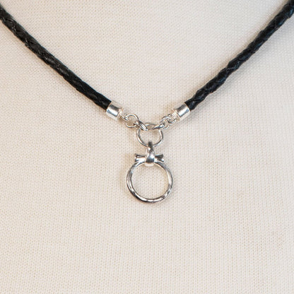 Aikon - Leather & Silver Equestrian Horse Bit Necklace Urban-Equestrian