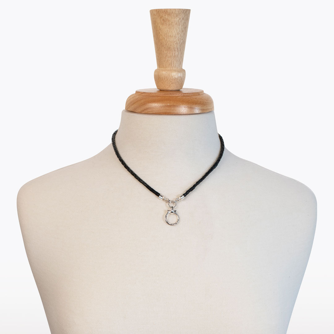 Aikon - Leather & Silver Equestrian Horse Bit Necklace Urban-Equestrian