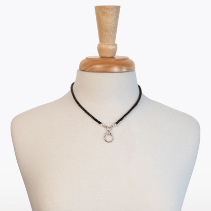 Aikon - Leather & Silver Equestrian Horse Bit Necklace Urban-Equestrian