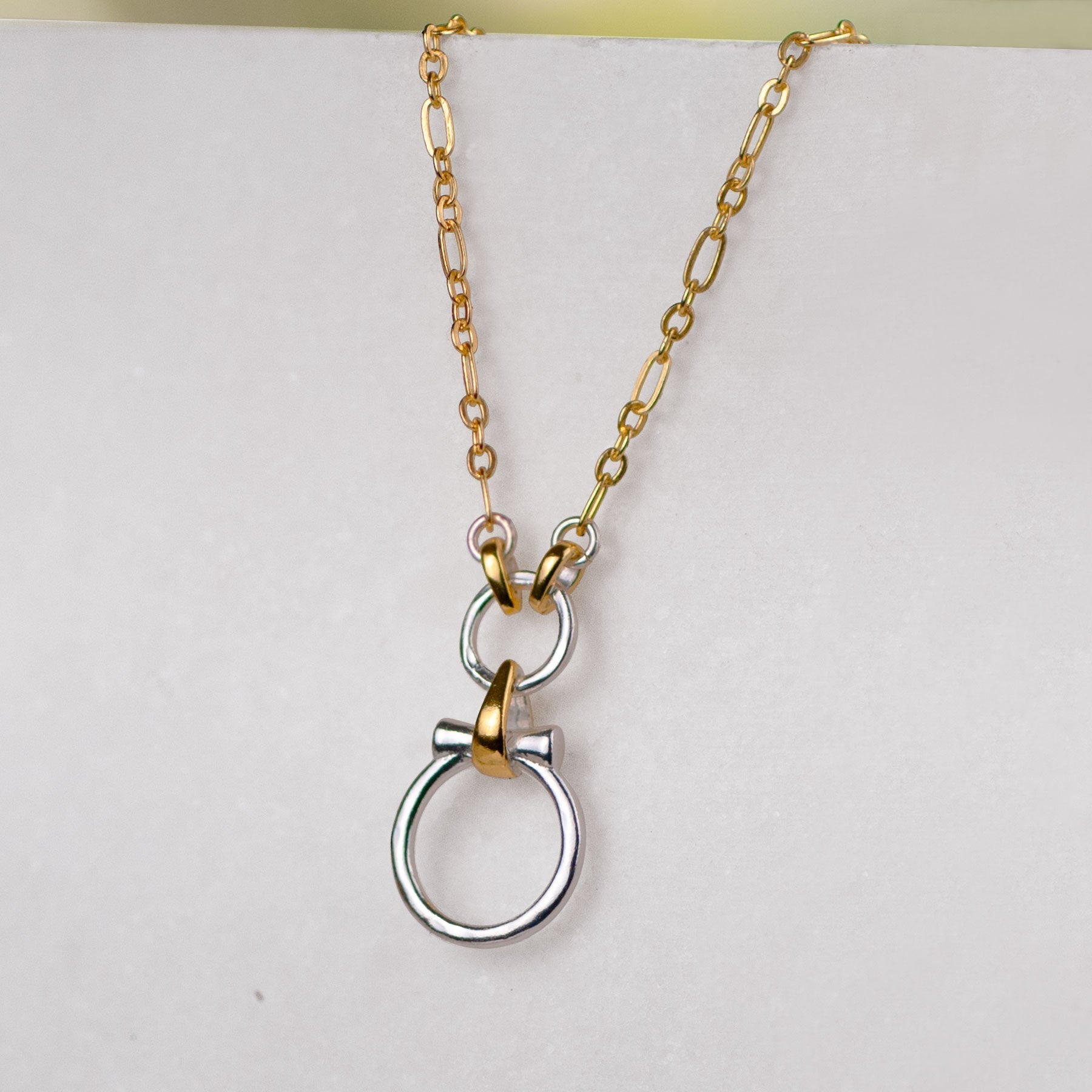 Aikon - Two Tone Equestrian Horse Bit Necklace Urban-Equestrian
