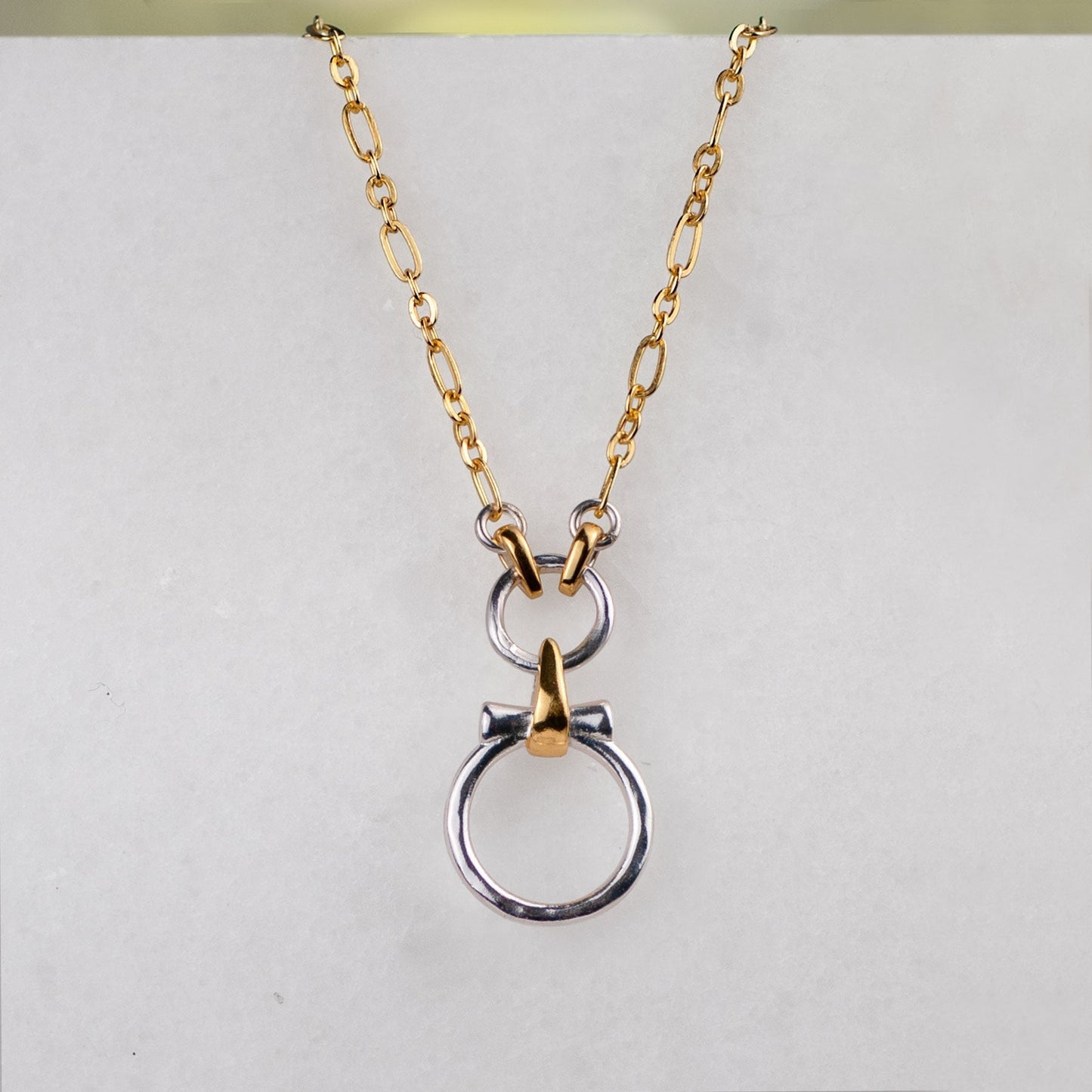 Aikon - Two Tone Equestrian Horse Bit Necklace Urban-Equestrian
