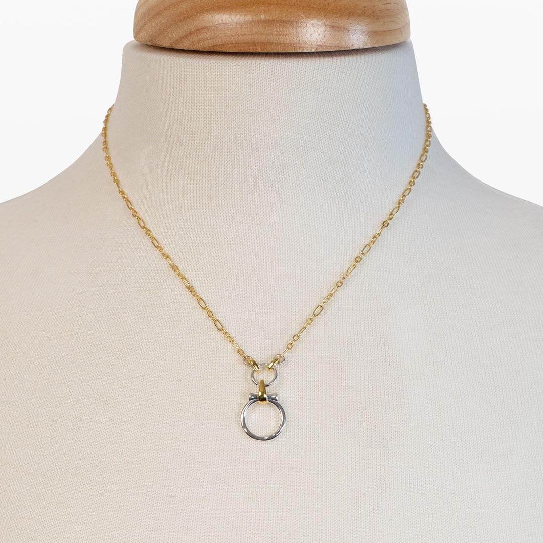 Aikon - Two Tone Equestrian Horse Bit Necklace Urban-Equestrian