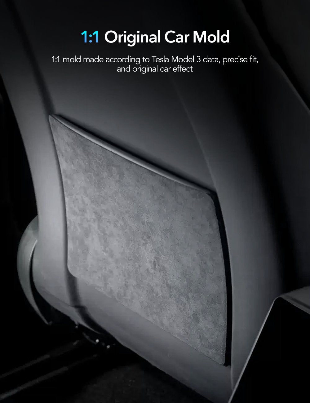 Alcantara Seat Back Protector for Model 3 Highland/Y Juniper | 2-Pack | Premium Comfort Tesery Official Store