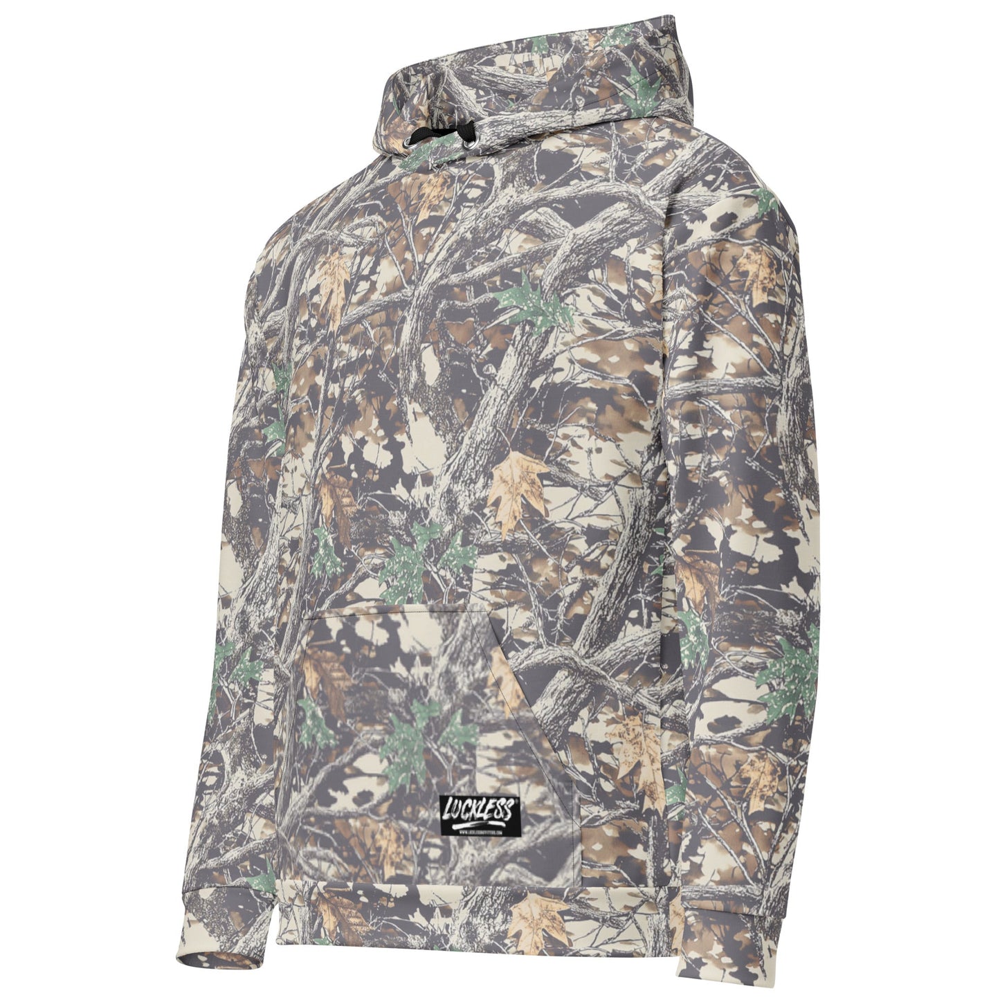Faded Camo Wide String Hoodie Luckless Outfitters