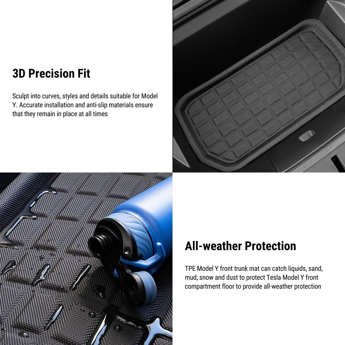 All Weather 3D Front Trunk Mat for Tesla Model Y Tesery Official Store