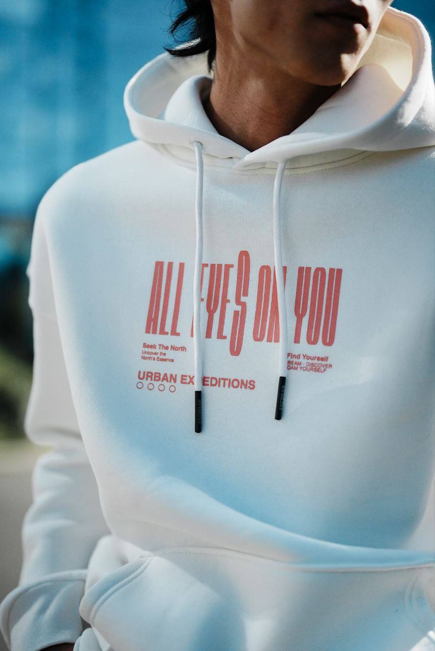 Oversize 'All Eyes on You' Graphic Hoodie - Abstract Streetwear Sweatshirt Withinblack