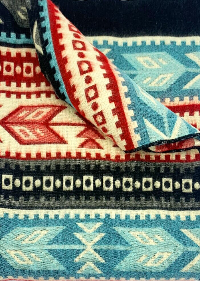 Alpaca Bed Blanket - Southwest Patterned Purely Alpaca